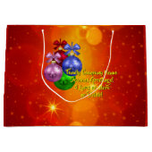 Naam tekst met kerstmis toevoegen groot cadeauzakje (Voorkant)