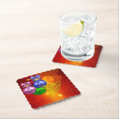 Naam tekst met kerstmis toevoegen kartonnen onderzetters (Insitu)