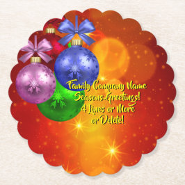 Naam tekst met kerstmis toevoegen kartonnen onderzetters