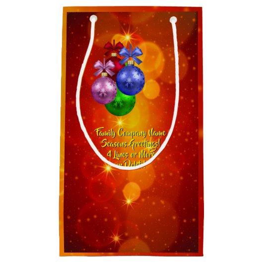 Naam tekst met kerstmis toevoegen klein cadeauzakje (Voorkant)