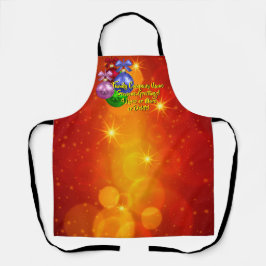 Naam tekst met kerstmis toevoegen schort