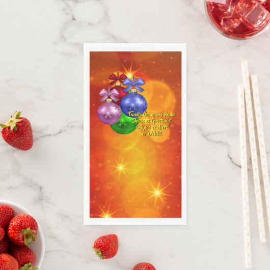 Naam tekst met kerstmis toevoegen servet (Insitu)