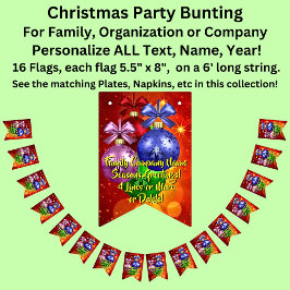 Naam tekst met kerstmis toevoegen vlaggetjes