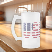 Naam & Tekst op Patriottische USA 16oz Matglas Bierpul