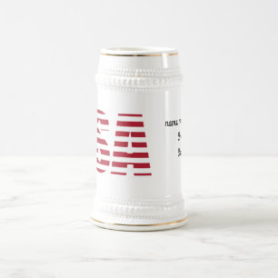 Naam, Tekst op USA 22oz White Gold Stein Mok