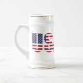 Naam, Tekst op USA 22oz White Gold Stein Mok (Links)
