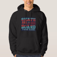 Naam Tekst skateboard SK8 Vlag rood blauw