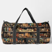 Naam tekst toevoegen - Bibliotheekboeken op boeken Plunjezak (Voorkant)