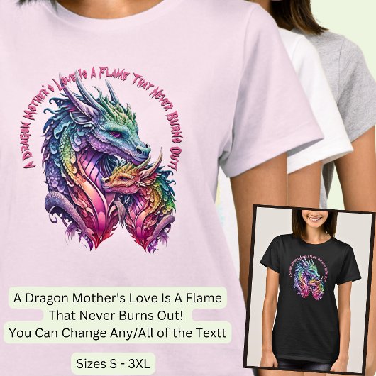 Naam tekst toevoegen, Moeder & Baby Dragon T-shirt