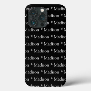  naam, tekst, zwart patroon wit Case-Mate iPhone case