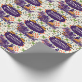 Naam Tekstbericht Kleurrijke Patroon Pensioen Cadeaupapier (Hoek)