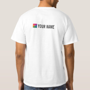 Naam Text Company Logo Hier Mannen Werkwaarde T-shirt