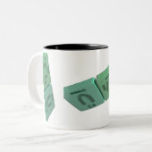 naam-Thu-Th-U-Thorium-Uranium Tweekleurige Koffiemok (Voorkant links)