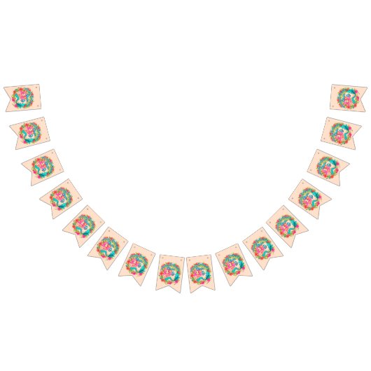 Naam Tijdstip roze zeemeermin blauwe staart Birthd Vlaggetjes (Alle)