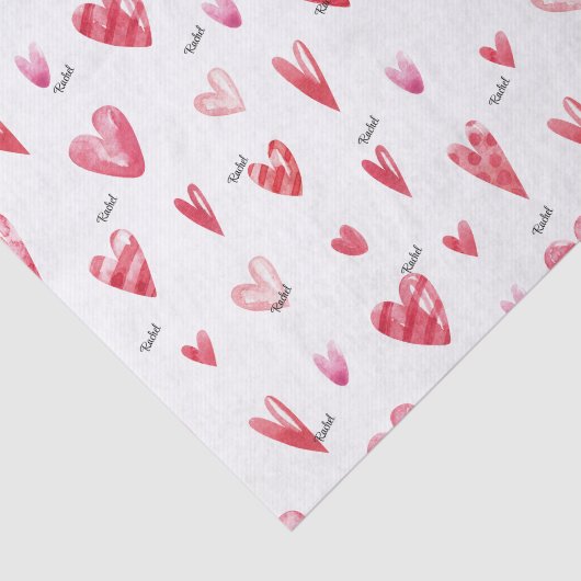 Naam, Tissue Paper Cute Heart Candy Valentines Tissuepapier (Detail)