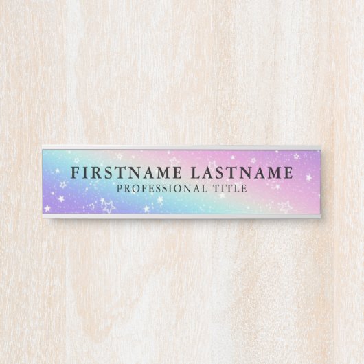 Naam Titel Medewerker Kantoor Deur Teken Deurbordje (Voorkant)