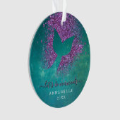 Naam toevoegen aan gepersonaliseerde Zeemeermin Ornament (voorkant)