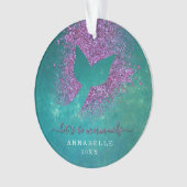 Naam toevoegen aan gepersonaliseerde Zeemeermin Ornament (voorkant)