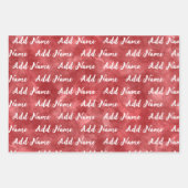 Naam toevoegen Aangepaste rode Waterverf Inpakpapier Vel (Voorkant)