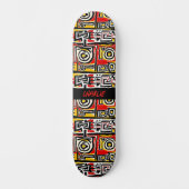 Naam toevoegen: Abstract rood geel zwart Persoonlijk Skateboard (Voorkant)