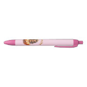 Naam toevoegen, Afro Fairy Princess on Pink Zwarte Inkt Pen (Bodem)