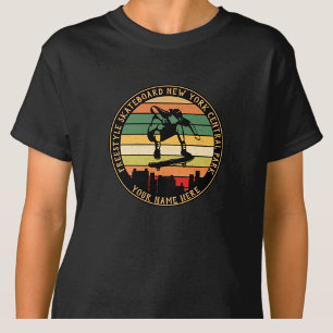 Naam toevoegen Alle tekst Freestyle Skateboard wij T-shirt