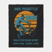 Naam toevoegen Alle tekst van BMX Freestyle Extrem Fleece Deken (Voorkant)