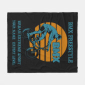 Naam toevoegen Alle tekst van BMX Freestyle Extrem Fleece Deken (Voorkant (Horizontaal))