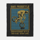 Naam toevoegen Alle tekst van BMX Freestyle Urban- Fleece Deken (Voorkant)