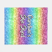 Naam toevoegen Alle tekst wijzigen die ze heeft ge Fleece Deken (Voorkant (Horizontaal))