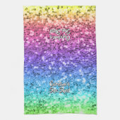 Naam toevoegen Alle tekst wijzigen die ze heeft ge Theedoek (Verticaal)