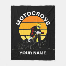 Naam toevoegen Alle tekstmotocross-motorcyclus wij Fleece Deken