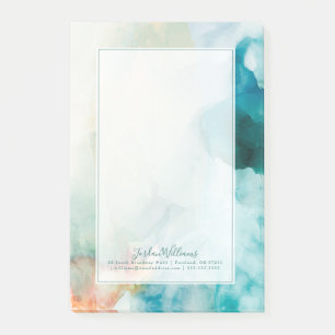 Naam toevoegen   AversAversion - Blue Waterverf Post-it® Notes