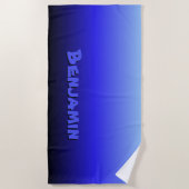 Naam toevoegen, Blauwe kleurensverloop Strandlaken (Voorkant)