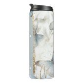 Naam toevoegen Blue Butterfly Custom Gift Thermosbeker (Geroteerd rechts)