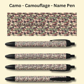 Naam toevoegen, Camo Desert Brown Sand Zwarte Inkt Pen