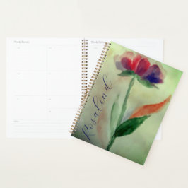 Naam toevoegen: Chic Violet en Blauwe vaste ventil Planner