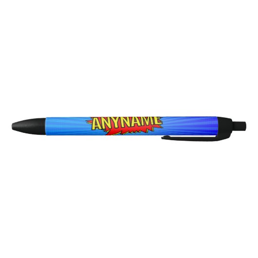 Naam toevoegen Comic Book Style Tekst Blauw Rood G Zwarte Inkt Pen (Bodem)