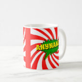 Naam toevoegen Comic Book Style Tekst Geel Rood Gr Koffiemok (Voorkant rechts)