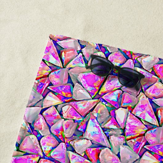 Naam toevoegen: Crystal Shard Pearlescent Iridesce Strandlaken (In situ)