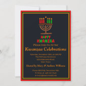 Naam toevoegen Datum Details Happy Kwanzaa-kaarsen Kaart (Voorkant)