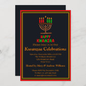 Naam toevoegen Datum Details Happy Kwanzaa-kaarsen Kaart (Voorkant / Achterkant)