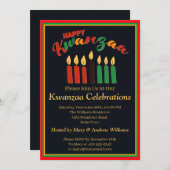 Naam toevoegen Datum Details Happy Kwanzaa-kaarsen Kaart (Voorkant / Achterkant)