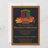 Naam toevoegen Datum Details Kwanzaa Kandles Feast Kaart (Voorkant)