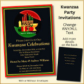 Naam toevoegen Datum Details Kwanzaa Kandles Gifts Kaart