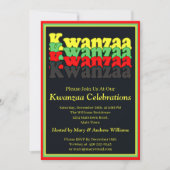 Naam toevoegen Datum Details Kwanzaa Party Uitnodi Kaart (Voorkant)