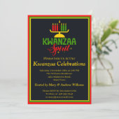 Naam toevoegen Datum Details Kwanzaa Spirit Candle Kaart (Staand voorkant)