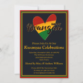 Naam toevoegen Details Happy Kwanzaa Heart, Partij Kaart (Voorkant)