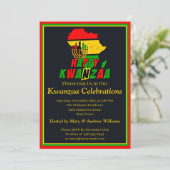 Naam toevoegen Details Kwanzaa Kandles Africa Part Kaart (Staand voorkant)