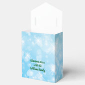 Naam toevoegen die overeenkomt met de kerstblauwe bedankdoosjes (Geopend)